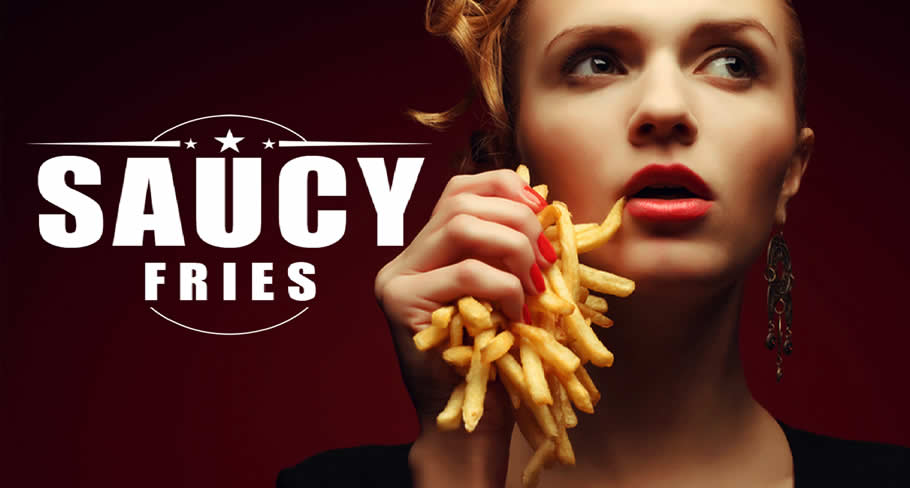 Saucy Fries Woman 910px, Takeaway Times Magazine
