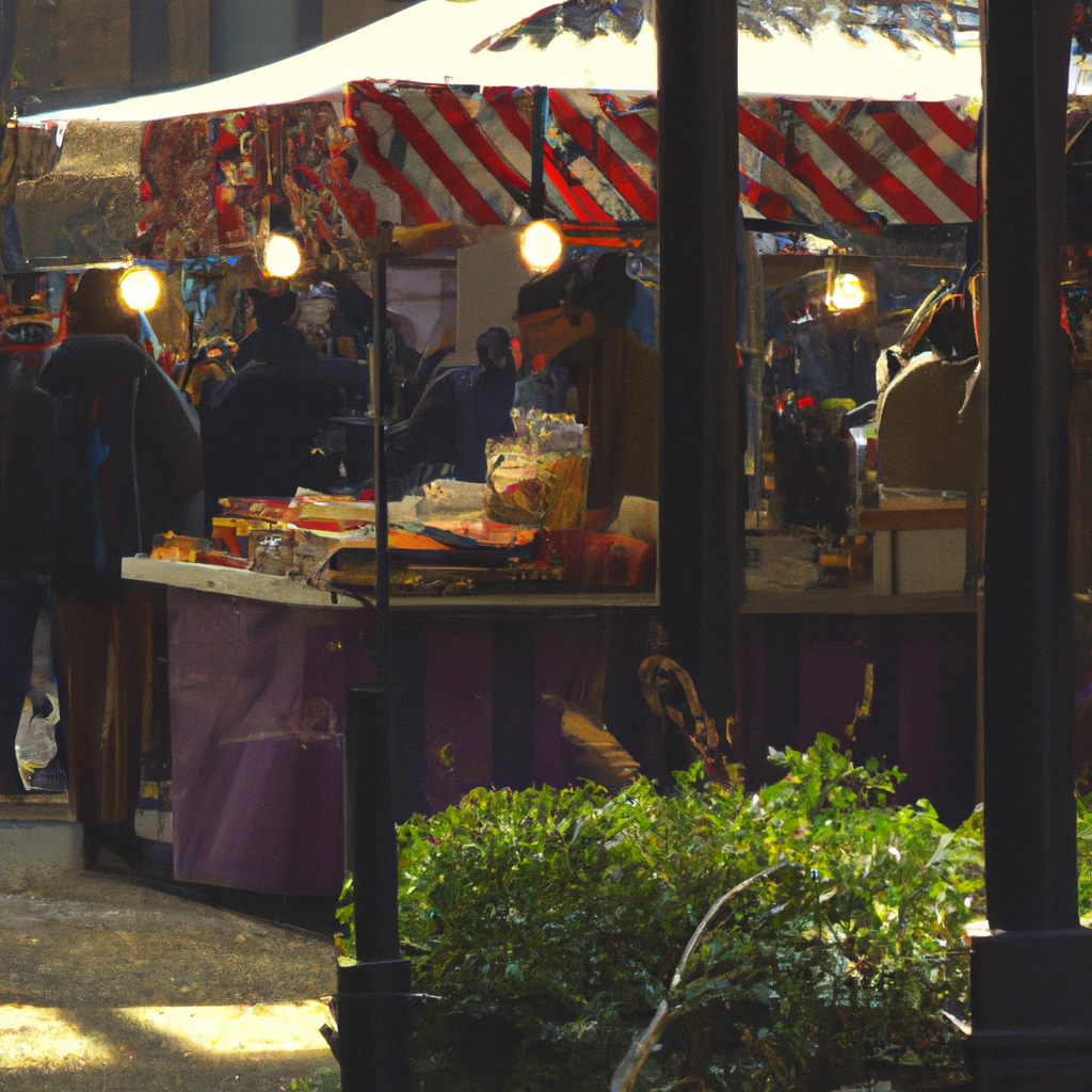 vibrant street food market in London uk